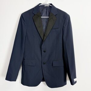 Nordstrom Rack Tuxedo Jacket Mens 38R Navy Black Satin Trim NWOT NEW